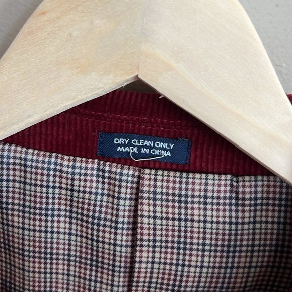 SADDLEBRED Corduroy Men's Blazer in Raspberry - Size - Picture 8 of 9